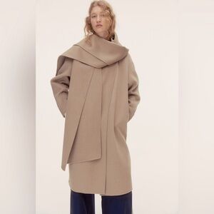 NWT H&M Handmade Wool-Blend Coat in Beige
